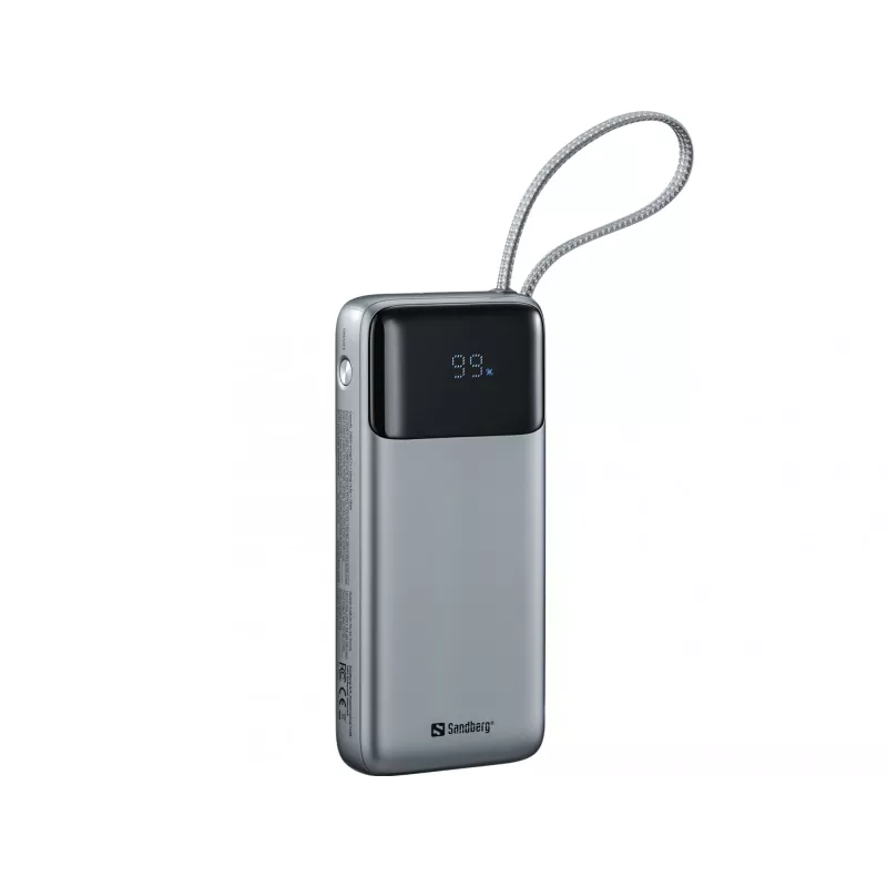 Powerbank Sandberg All-in1 20000 PD 67W – 20000 mAh LiPo, 1×USB-A, 1×USB-C, 15W išvestis, juoda/pilka