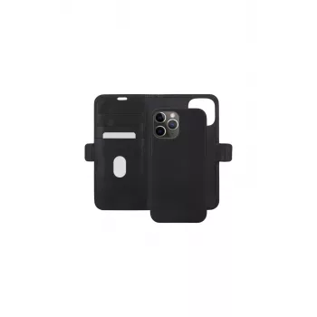 Dėklas-piniginė dbramante1928 Lynge iPhone 13 Pro Max juoda 3 kortelių kišenės