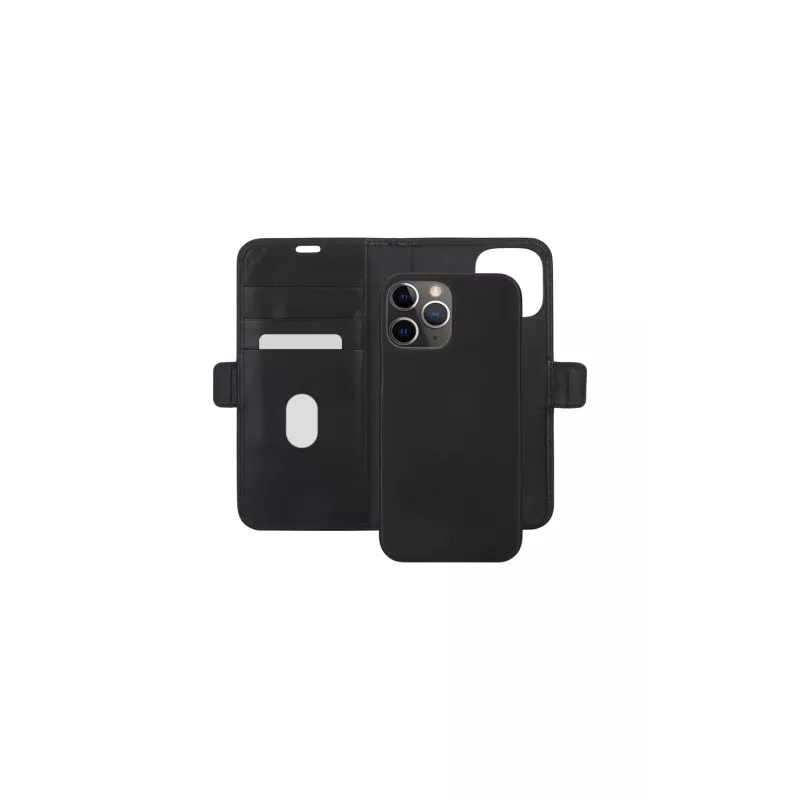 Dėklas-piniginė dbramante1928 Lynge iPhone 13 Pro Max juoda 3 kortelių kišenės