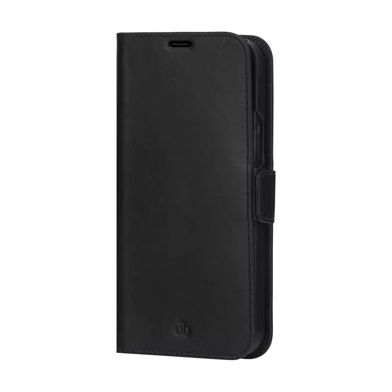 Dėklas-piniginė dbramante1928 Lynge iPhone 13 Pro Max juoda 3 kortelių kišenės