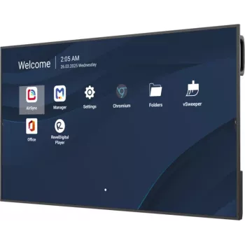 Profesionalus 55 colių ViewSonic 4K komercinis ekranas (3840x2160, 500 cd/m², Android 14, 24/7)