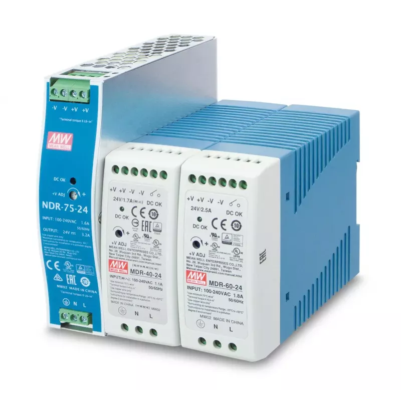 Maitinimo blokas PLANET PWR-40-24, 40 W, 24 V išėjimas, 100–240 V AC įėjimas, pasyvus aušinimas, LED indikacija