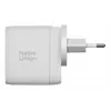Greitasis GaN įkroviklis Native Union Fast GaN Charger PD 67W Baltas Intl 2C1A USB-C 2 prievadai 67W AC 100–240V apsauga nuo viršsrovių, viršįtampio ir perkaitimo