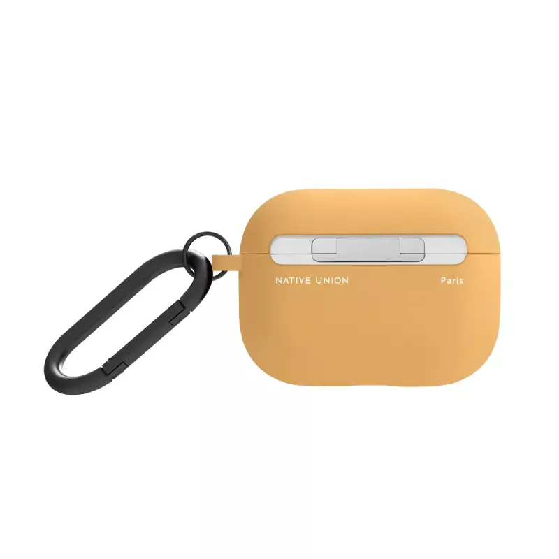 Native Union Roam dėkliukas AirPods Pro 2, aliuminis, polikarbonatas, silikonas, plienas, 16 g, geltonas