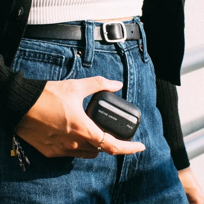 Native Union Re(Classic) apsauginis dėkliukas AirPods Pro Gen 2, celiuliozė, poliesteris, poliuretanas, 12 g, juodas