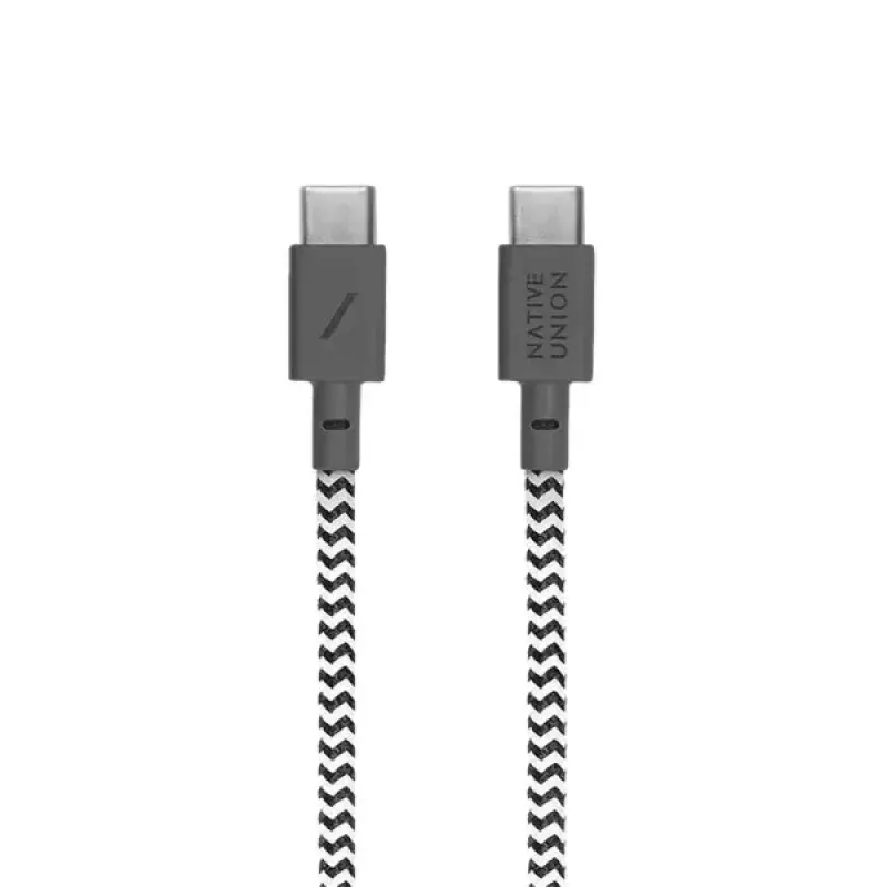 USB-C laidas Native Union BELT-C-ZEB-2-NP 1,2 m USB-C į USB-C juodas/baltas