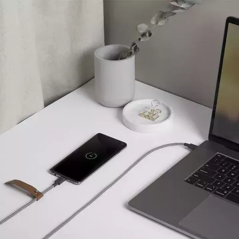 USB-C laidas Native Union BELT-C-ZEB-2-NP 1,2 m USB-C į USB-C juodas/baltas