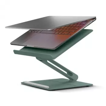 Stovas nešiojamam kompiuteriui ir planšetei native union HOME-STAND-GRN, aliuminis ir silikonas, žalias, maks. aukštis 60 cm, plotis 220 mm, gylis 60 mm, aukštis 259 mm