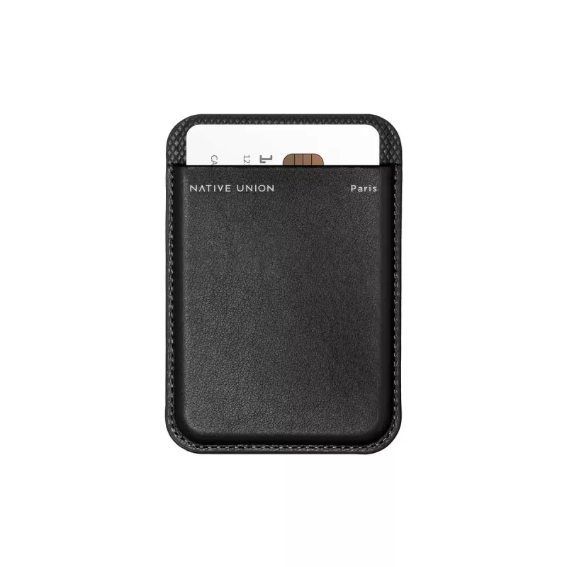 Dėklas-piniginė native union (Re)Classic Black, tinka Apple iPhone 15/15 Pro/15 Plus/15 Pro Max, iPhone 14/14 Pro/14 Plus/14 Pro Max ir iPhone 13 serijai