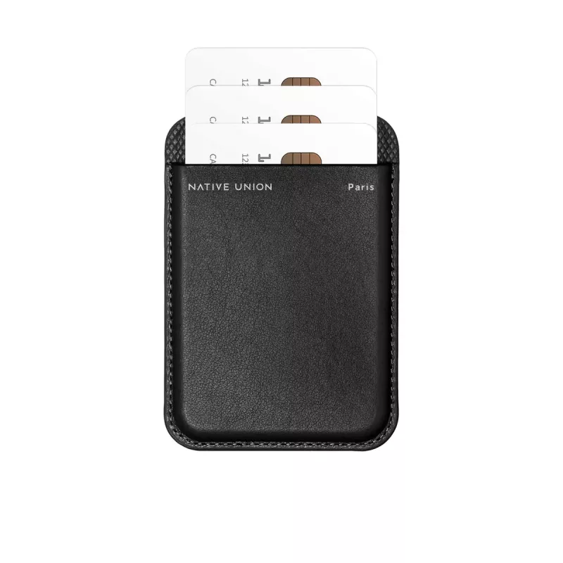 Dėklas-piniginė native union (Re)Classic Black, tinka Apple iPhone 15/15 Pro/15 Plus/15 Pro Max, iPhone 14/14 Pro/14 Plus/14 Pro Max ir iPhone 13 serijai