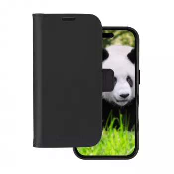 Folio dėklas dbramante1928 Lynge MagSafe iPhone 16 Juodas 3 kortelių kišenės