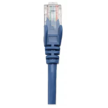 Intellinet tinklo kabelis Cat5e, 0,5 m, mėlynas, CCA, U/UTP, PVC, RJ45, auksuoti kontaktai, apsaugotas nuo užkliuvimo, su gaubteliu, garantija visam gyvenimui