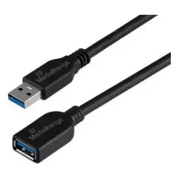 USB A į USB A laidas MediaRange MRCS241 USB 3.2 Gen 1 (5 Gbit/s) 5 m Juodas