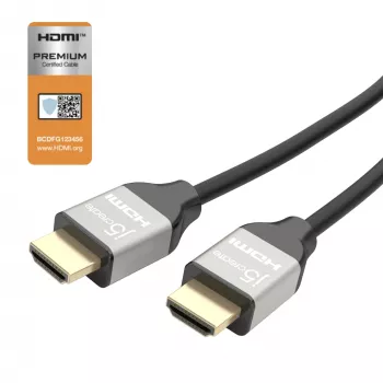 j5create JDC52 Ultra HD 4K HDMI™ kabelis, juodas ir pilkas, 2 m