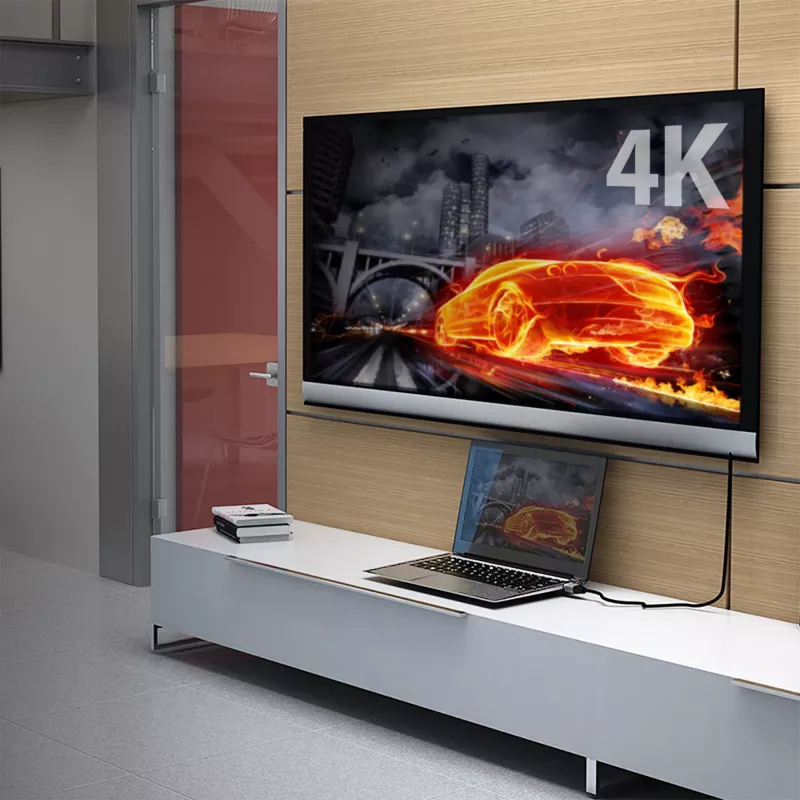 j5create JDC52 Ultra HD 4K HDMI™ kabelis, juodas ir pilkas, 2 m
