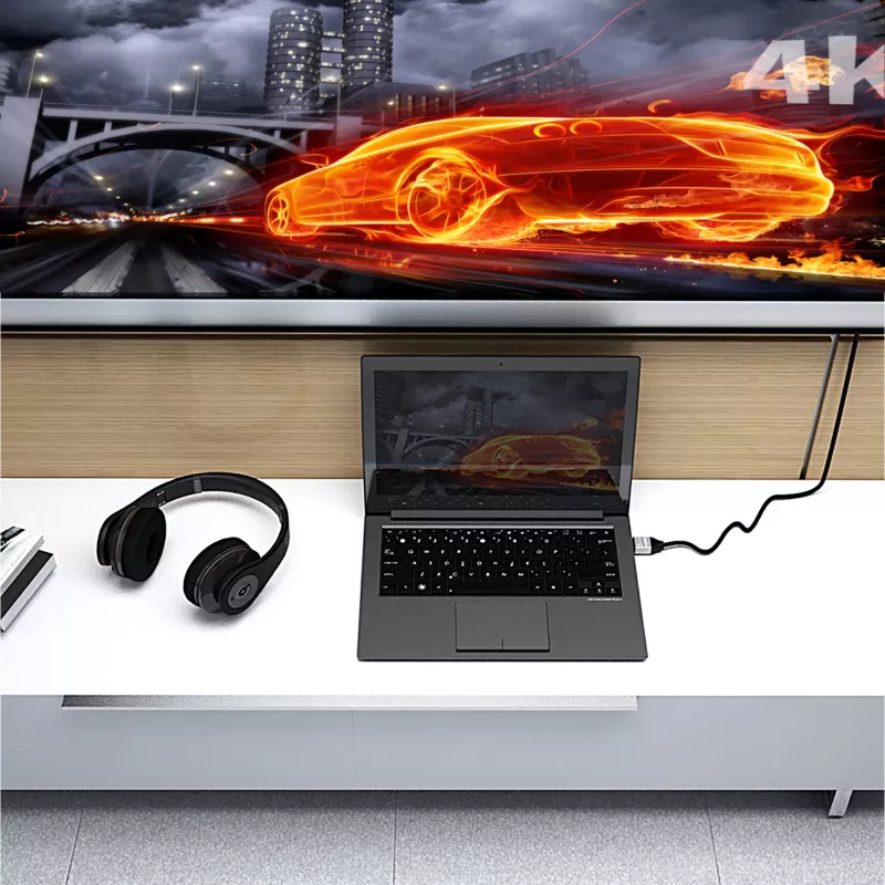 j5create JDC52 Ultra HD 4K HDMI™ kabelis, juodas ir pilkas, 2 m