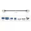 j5create JDC52 Ultra HD 4K HDMI™ kabelis, juodas ir pilkas, 2 m