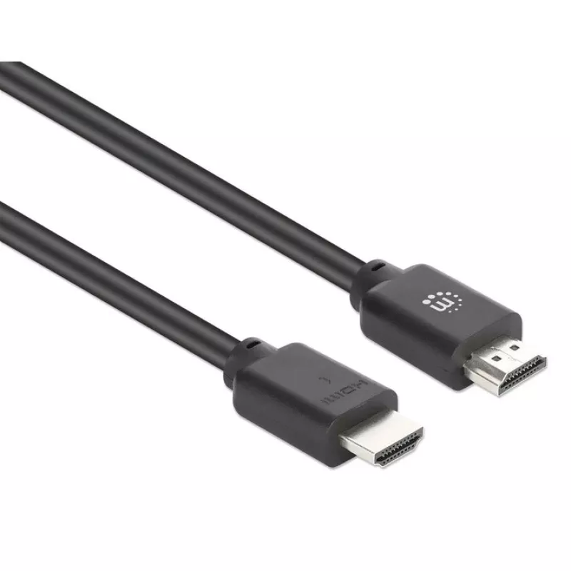Manhattan HDMI 4K@60Hz laidas su Ethernet, 7,5 m, tinka visiems 4K ir 1080p/HD įrenginiams – vyriškas į vyrišką, juodas, Ultra HD 4k x 2k, viso gyvenimo garantija, Premium High Speed