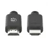 Manhattan HDMI 4K@60Hz laidas su Ethernet, 7,5 m, tinka visiems 4K ir 1080p/HD įrenginiams – vyriškas į vyrišką, juodas, Ultra HD 4k x 2k, viso gyvenimo garantija, Premium High Speed