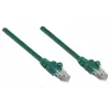 Intellinet tinklo kabelis Cat5e, 2 m, žalias, CCA, U/UTP, PVC, RJ45, paauksuoti kontaktai, be užkliuvimo, su gaubtu, viso gyvenimo garantija