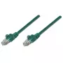 Intellinet tinklo kabelis Cat5e, 2 m, žalias, CCA, U/UTP, PVC, RJ45, paauksuoti kontaktai, be užkliuvimo, su gaubtu, viso gyvenimo garantija