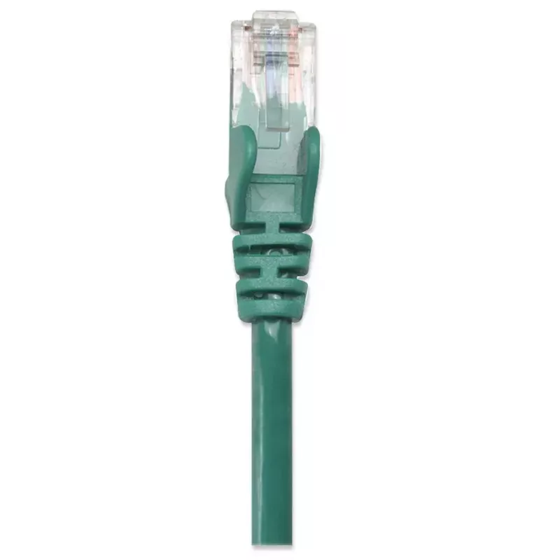 Intellinet tinklo laidas Cat5e, 5 m, žalias, CCA, U/UTP, PVC, RJ45, auksuoti kontaktai, be kliūčių, su apsauga, viso gyvenimo garantija