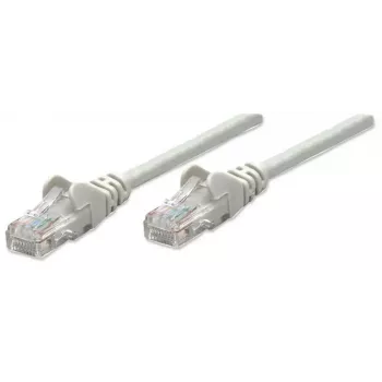 Intellinet tinklo jungiamasis kabelis Cat6, 1,5 m, pilkas, CCA, U/UTP, PVC, RJ45, paauksuoti kontaktai, apsauga nuo užkabinimo, batai, viso gyvenimo garantija