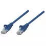 Intellinet tinklo laidas Cat5e, 3 m, mėlynas, CCA, U/UTP, PVC, RJ45, paauksuoti kontaktai, apsauga nuo užkliuvimo, guminiai gaubteliai, garantija visam gyvenimui