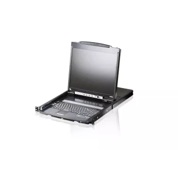 ATEN CL5800 LCD konsolė su 19 colių ekranu (USB - PS/2 VGA) su USB išoriniu prievadu (dvigubais bėgeliais)