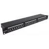Intellinet skydinis skirstytuvas, Cat6a, FTP, 24 prievadai, 1U, ekranuotas, 90° viršutinis įvadas, juodas