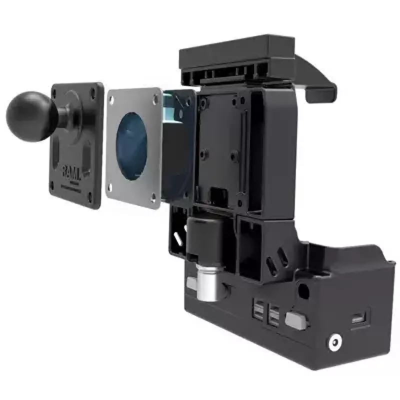 RAM Mounts Shock Buster Adapter RAM-SHOCK-75U 75mm VESA juostų išdėstymas Juoda