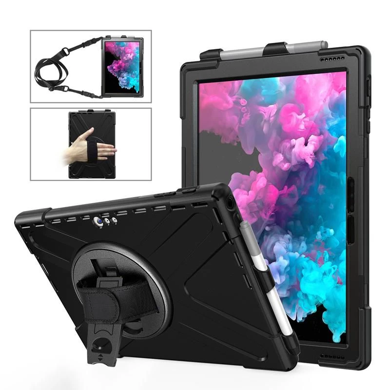 Korpusas eSTUFF AUSTIN Defender Case, skirtas Microsoft Surface Pro 7+/7/6/5/4, juodas