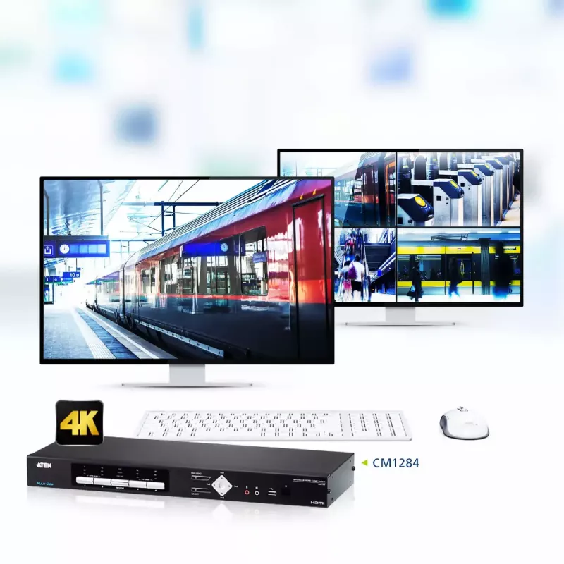 ATEN CM1284 4 prievadų USB HDMI multi-view KVMP jungiklis