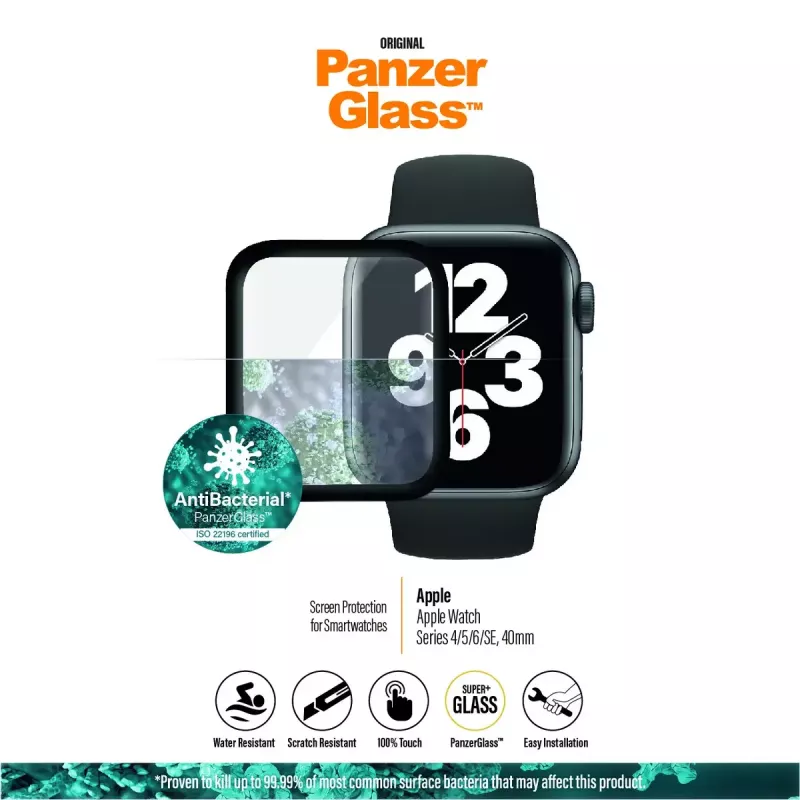 PanzerGlass ® Apple Watch Series 4 | 5 | 6 | SE 40mm | Apsauginis stiklas laikrodžiui