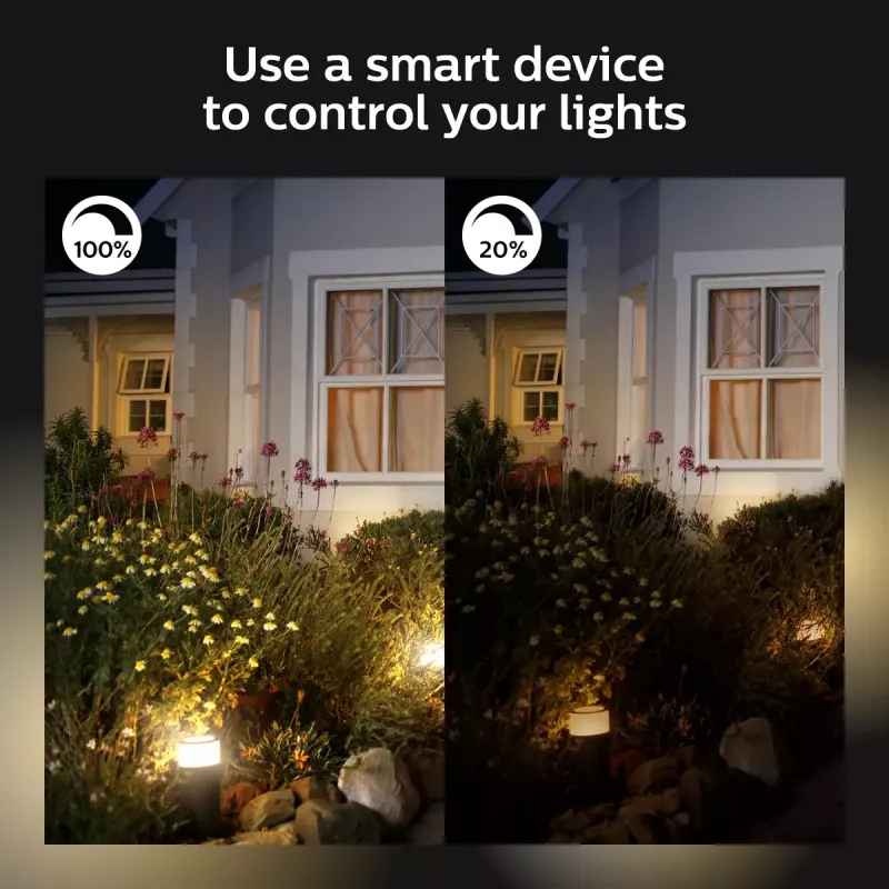 Philips Hue White Welcome Floodlight lauko prožektorius, 20,5W LED, juodas