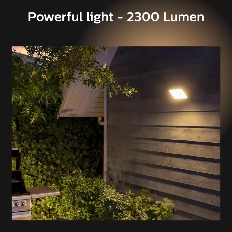 Philips Hue White Welcome Floodlight lauko prožektorius, 20,5W LED, juodas