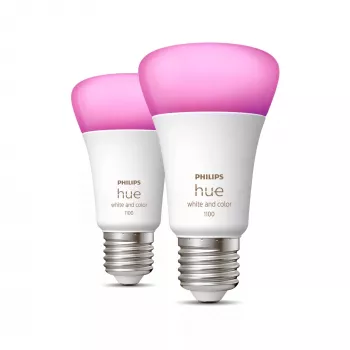 Philips Hue White and colour ambience A60 – E27 išmanioji lemputė – 1100 liumenų (2 vnt. pakuotė)