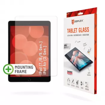 Displex Tablet Glass (9H) Apple iPad (7./8./9. kartos) / Air (3. kartos) apsauginis stiklas su Eco montavimo rėmeliu