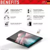 Displex Tablet Glass (9H), apsauginis stiklas Apple iPad Pro 11'' (1./2./3./4. kart.) / Air (4./5. kart.), su Eco montavimo rėmeliu, nedūžtantis, itin plonas, nematomas
