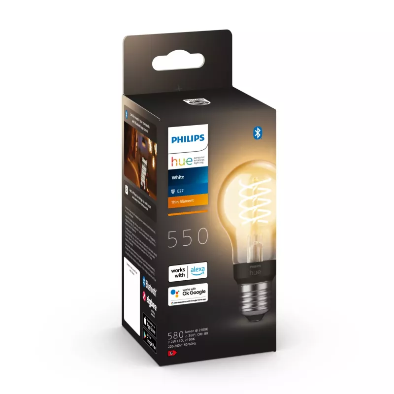 Philips Hue A60 – E27 išmanioji lemputė, balta, Bluetooth/Zigbee