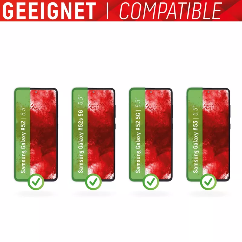 Displex Smart Glass (9H) Samsung Galaxy A52/A52(s) 5G/A53 5G, montavimo lipdukas, nedūžtantis, itin plonas, nematomas