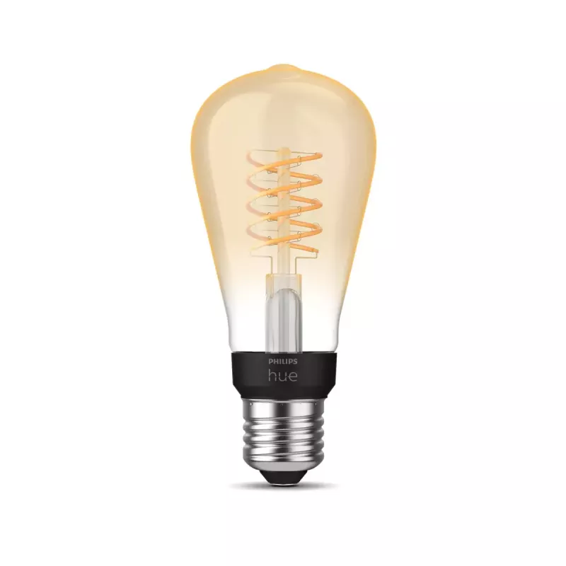 Išmanioji lemputė Philips ST64 Edison E27 Bluetooth / Zigbee, 7 W, permatoma, 60×135 mm