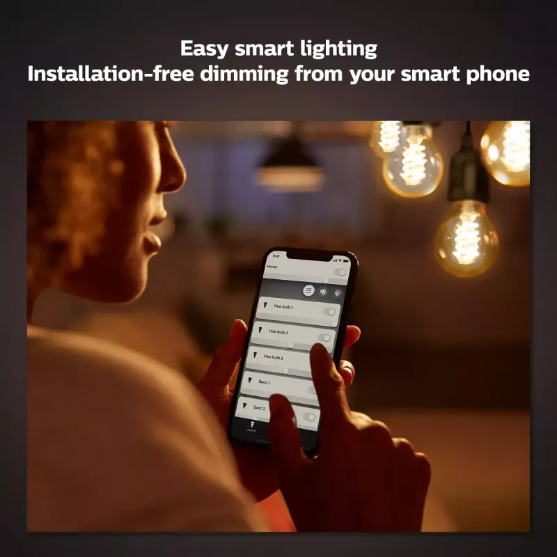 Išmanioji lemputė Philips ST64 Edison E27 Bluetooth / Zigbee, 7 W, permatoma, 60×135 mm