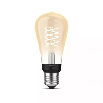 Išmanioji lemputė Philips ST64 Edison E27 Bluetooth / Zigbee, 7 W, permatoma, 60×135 mm