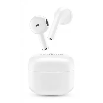 Belaidės ausinės „SWAG“ kapsulės formos, Bluetooth, 20 val. veikimo laikas, baltos