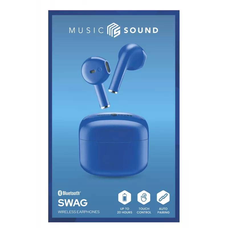 „Music Sound Swag“ – kapsulės formos belaidžiai ausinukai (turkio spalva)