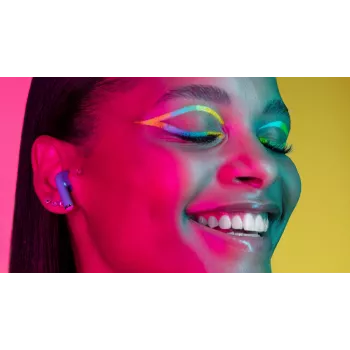 Belaidės ausinės „Music Sound Swag“ – kapsulės formos TWS ausinės (turquoise)