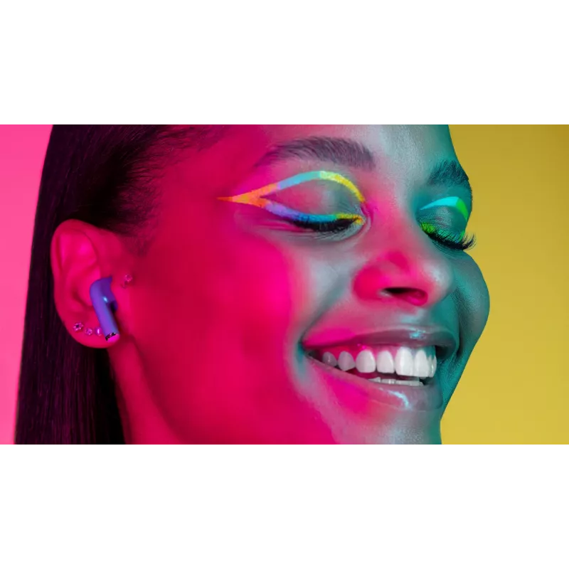 Belaidės ausinės „Music Sound Swag“ – kapsulės formos TWS ausinės (turquoise)