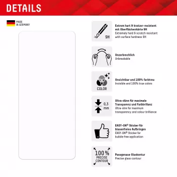 Displex Smart Glass (9H) apsauginis stiklas, skirtas Samsung Galaxy A54 5G, su montavimo lipdukais, nedūžtantis