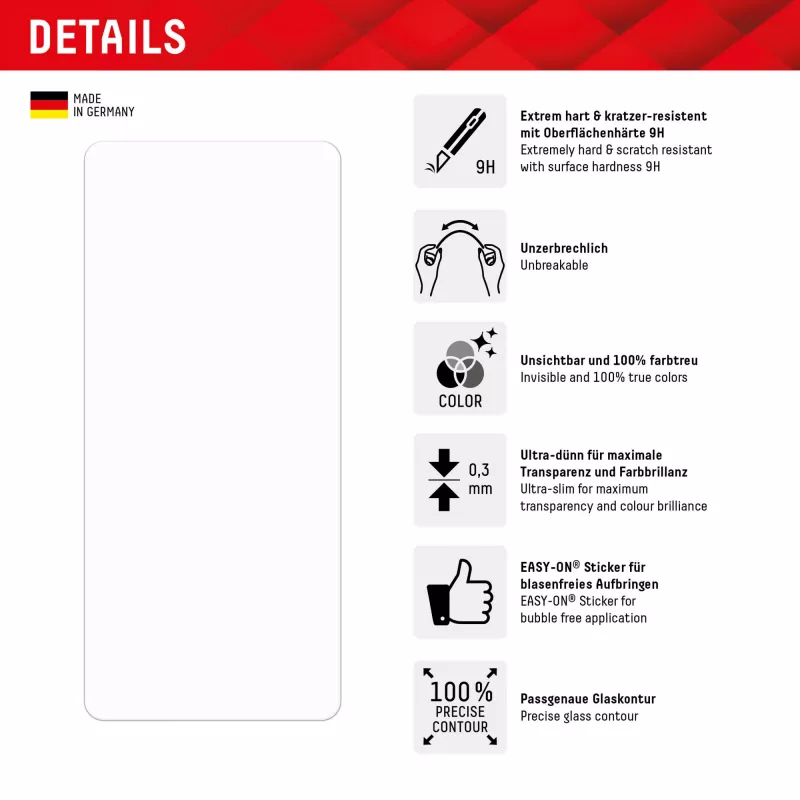 Displex Smart Glass (9H) apsauginis stiklas, skirtas Samsung Galaxy A54 5G, su montavimo lipdukais, nedūžtantis